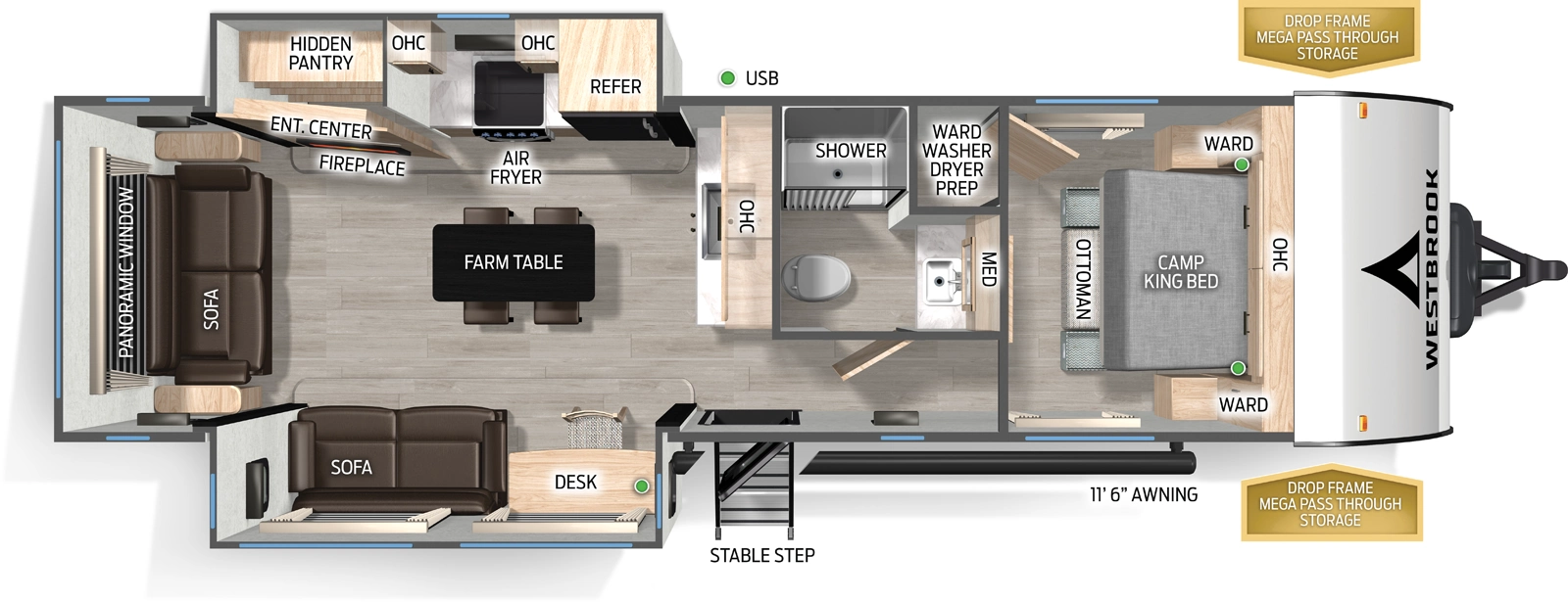 Westbrook 27REXC Floorplan